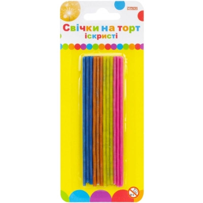 Свічка Maxi 24 шт, на торт, що іскряться, 10,5 см (MX620190) Вінниця - фото 1