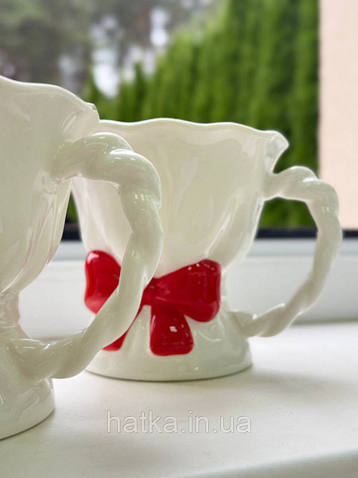 Чашка крухоль кераміка Olens "Червоний бант" 450 мл 8030-446 Київ - фото 7