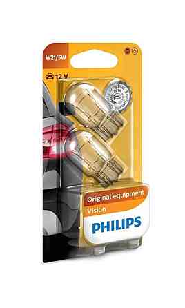 Комплект вказівних ламп розжарювання PHILIPS 12066 W21/5W 12V 21/5W W3X16q 2 штуки на блистері Харків