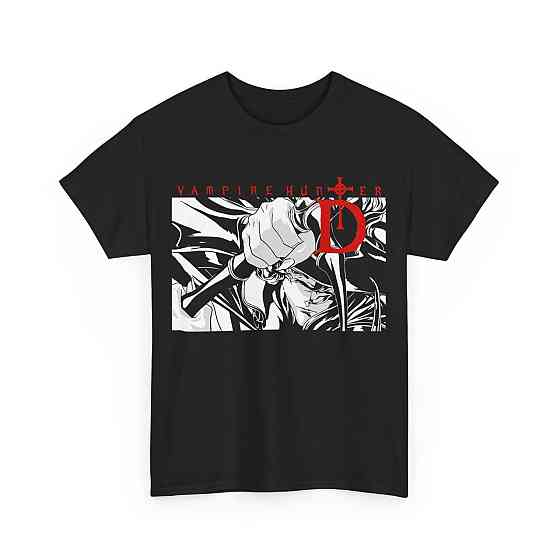 Футболка для хлопчика з аніме принтом Вампіре Хунтер Д Блоодлуст оверсайз (зріст від 165 до 180) Чорний AnimeJ0341m Дніпро