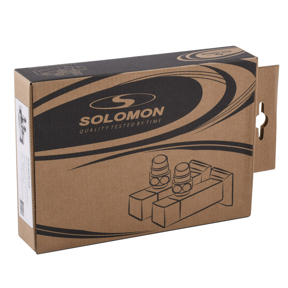 Набір Кран напівоборотний кутовий з американкою SOLOMON LUX 1/2″ CUBE CHROM 8888 (1уп.) (000021913) Київ - фото 7