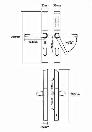 PES Ford 2 чорний, розумний замок під циліндр Київ
