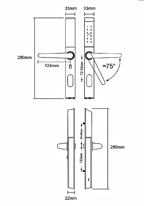 PES Ford 2 черный, умный замок под цилиндр Киев - изображение 2