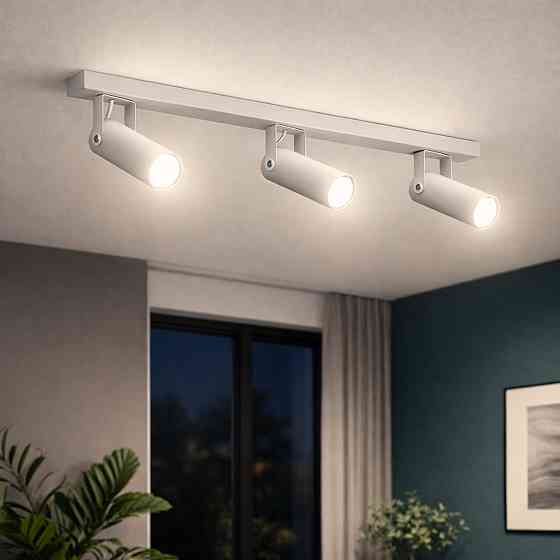 Светильник потолочный спот поворотный MSK Electric Focus под три лампы Е27 белый  NL 14050-3 WH Одесса
