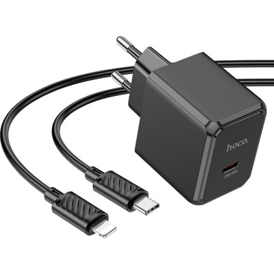 Зарядное устройство HOCO CS13A Ocean USB-C PD20W + cable USB-C to Lightning Black (6942007603829) Винница - изображение 1