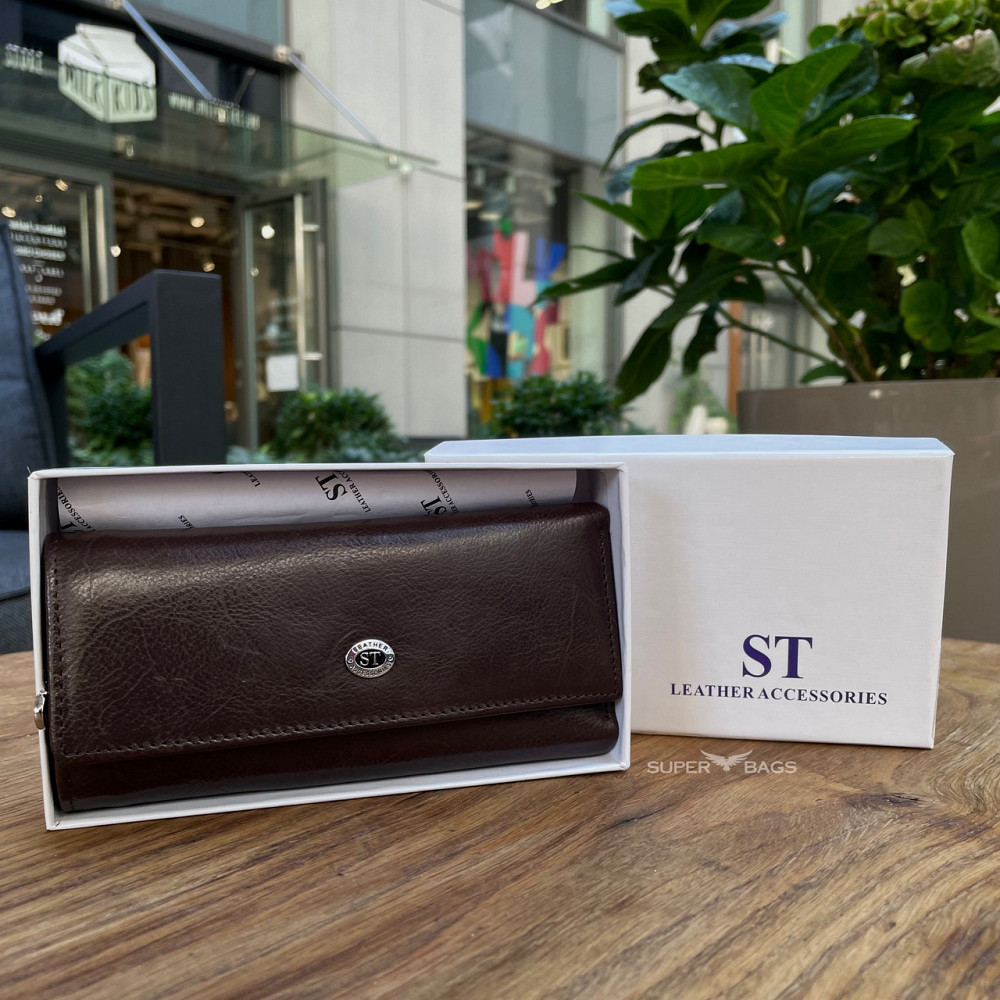 Черная ключница из натуральной кожи с отделением для денег ST Leather B416 Каменское - изображение 7