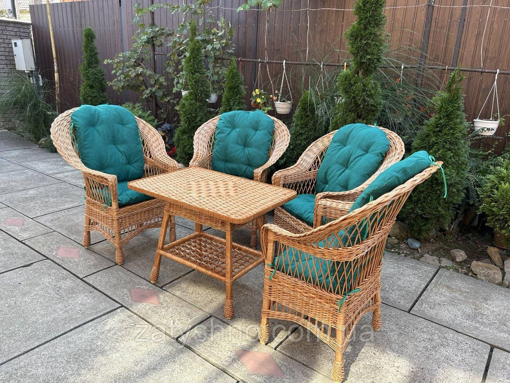 Меблі плетені з лози з накидками Київ - фото 9