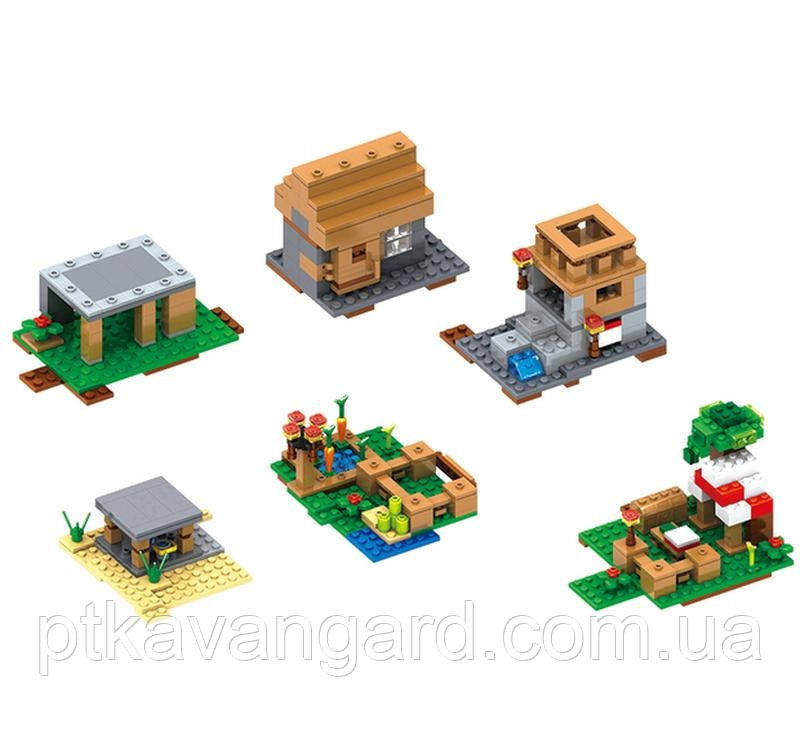 Конструктор блоковий Майнкрафт село 569 деталей SJ 8802 в пакеті Хмельницький - фото 5