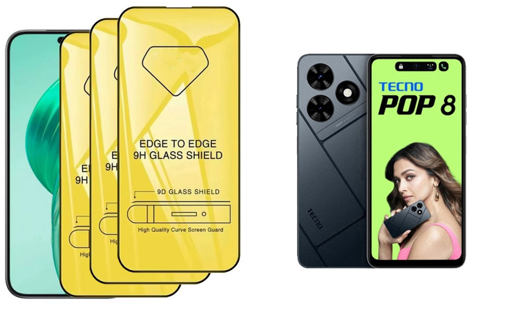 Захисне скло DefenzoGlass для Tecno POP 8 – подвійна міцність Київ - фото 1