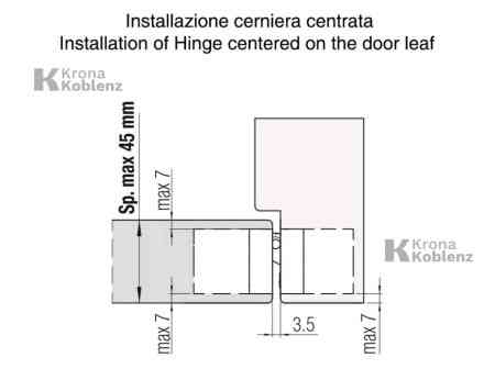 Прихована петля Koblenz ATOMIKA K 8000 HD хром матовий Київ