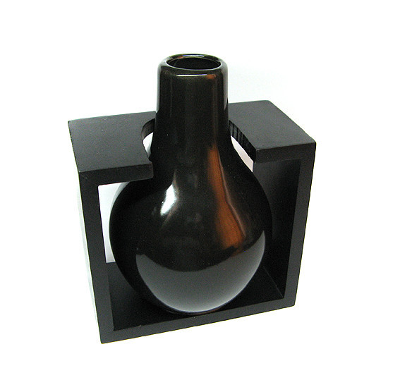 Ваза керамическая черная Киев - изображение 1