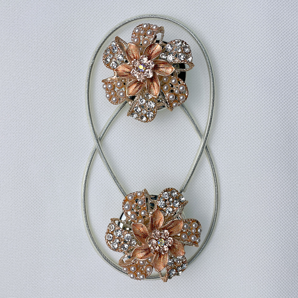 Магніти для штор та гардин "Flowers" набір 2 шт Персиковий (81-235) Київ - фото 6