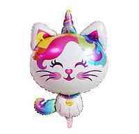 Фольгована куля 78х51 см Кіт єдиноріг (54) у пакованні (1 пачка) Харків