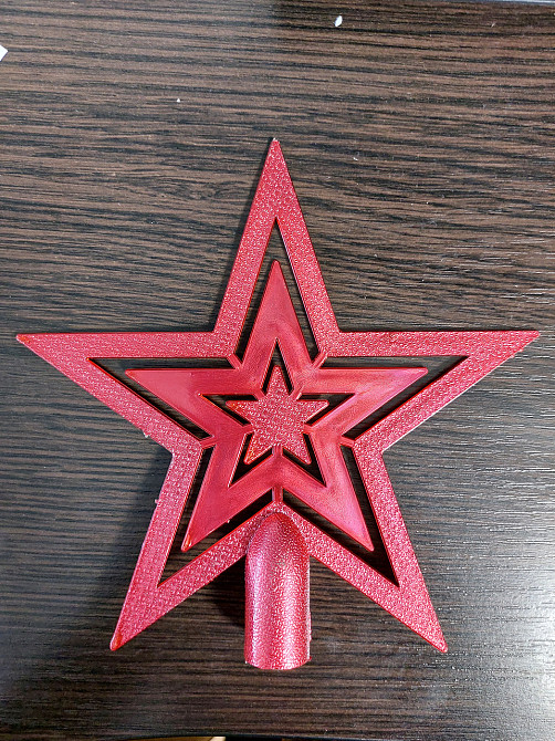 Верхівка на ялинку Зірка 18 см червоний Київ - фото 1