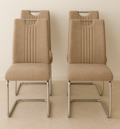 Стілець Аріана м'який коричневий велюр Дніпро