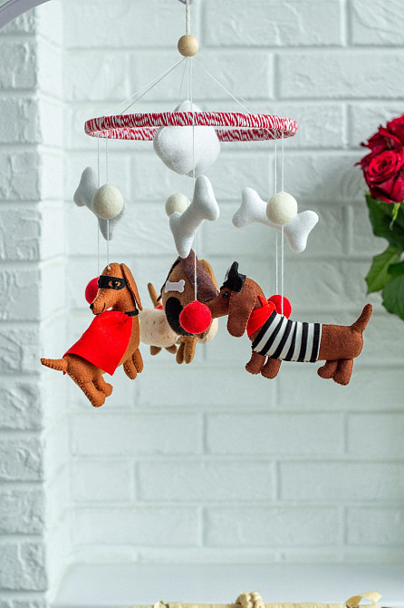 Дитячий музичний мобіль на ліжечко для немовлят WooolyWool «Такси супер-герої» з 35 мелодіями Київ - фото 6