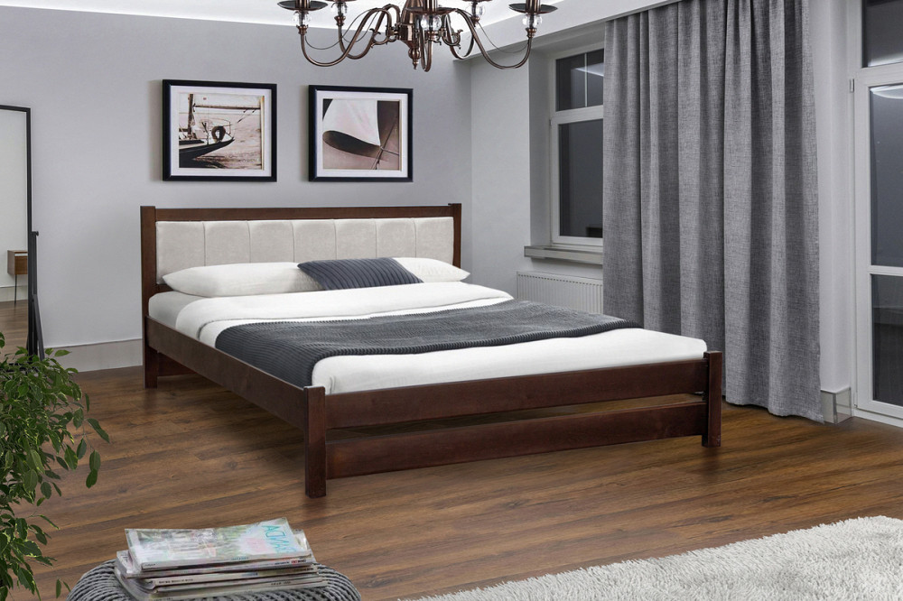 Ліжко Еріка1600*2000 горіх темний Аляска 01 беж Киев - изображение 1