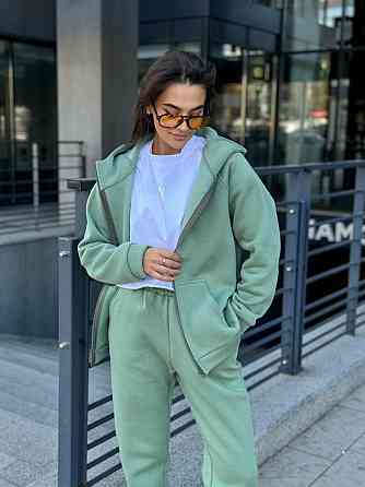 Женский спортивный костюм на флисе Оливковый 50/52 Харьков