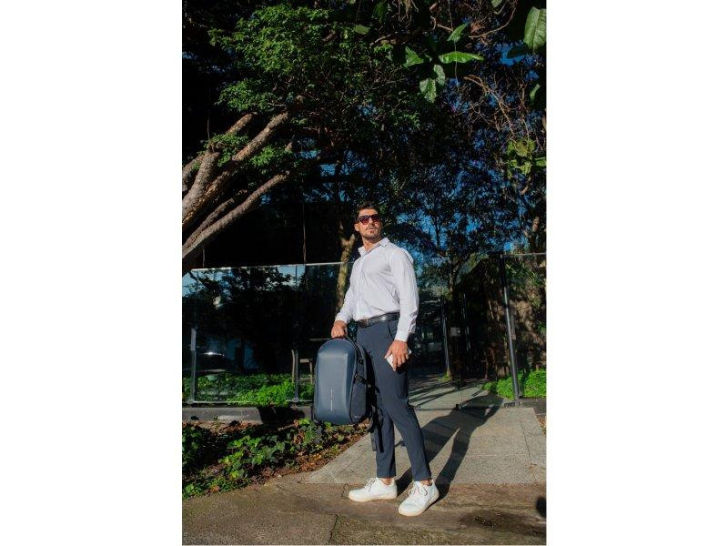 Рюкзак Bobby "BIZZ BUSINESS" захист від крадіжок, порізів, синій Київ - фото 7