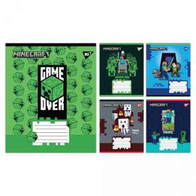 Тетрадь Yes Minecraft Walls А5 24 листа линия (767569) Винница