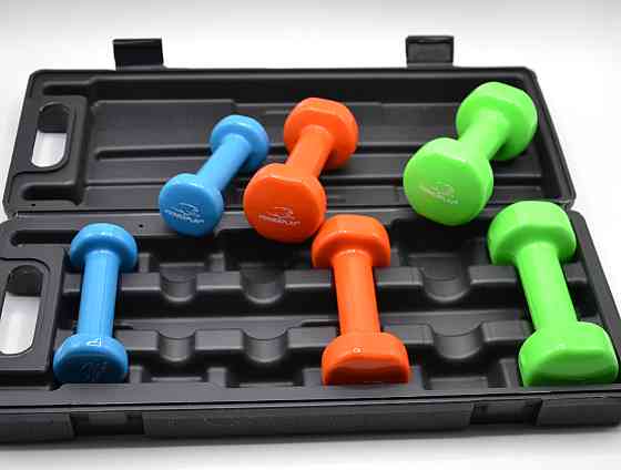 Набір гантелей в кейсі 6 кг. PowerPlay 4103 Fitness Dumbells (2шт.*0,5кг. 2шт.*1кг. 2шт.*1,5кг.) Кам'янське