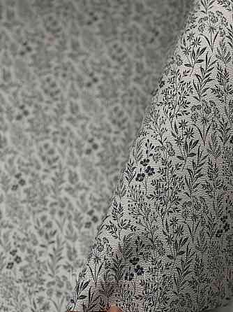 Обои виниловые на флизелине Rasch County Living метровые цветы мелкие прованс серо голубые на белом Киев