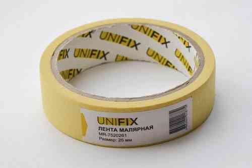 Лента клейкая малярная 25мм*20м MR-7520261 UNIFIX Ровно