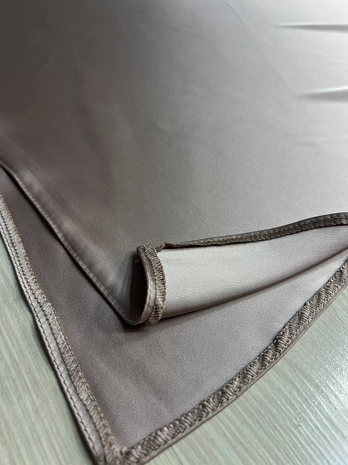 Спідниця жіноча Gritana 230 атласна королівський шовк з розрізом на резинці бежева, бежевий, M Київ - фото 4