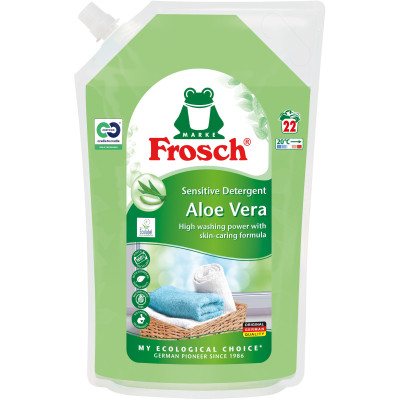 Гель для стирки Frosch Aloe Vera Sensitiv Дой-пак 1.5 л (4009175968265) Винница - изображение 1