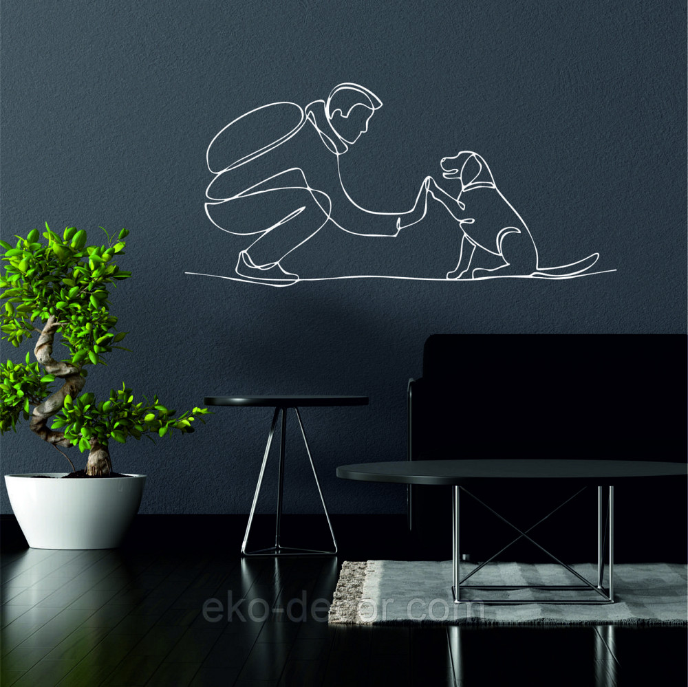 Декоративне настінне Панно «Домашний вихованець» Декор на стіну 70*33 см, Білий Київ - фото 2