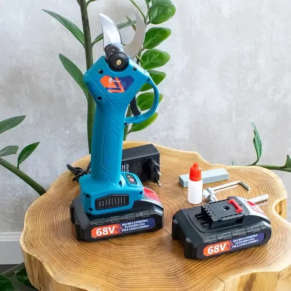 Секатор акумуляторний DOMOTEC 68V для обрізки гілок та чагарників, в кейсі, садовий інструмент Одеса - фото 5
