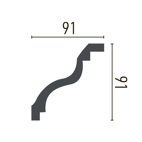 Карниз полиуретановый гладкий Gaudi Decor P 2055 Днепр