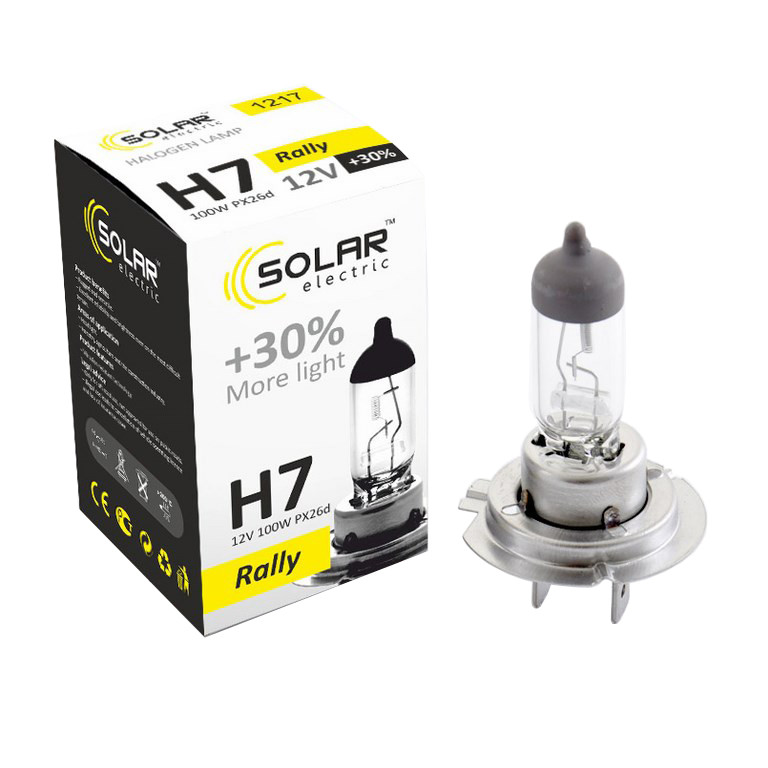 Галогенова лампа Solar H7 12V 100W PX26d Starlight +30% Львів - фото 1
