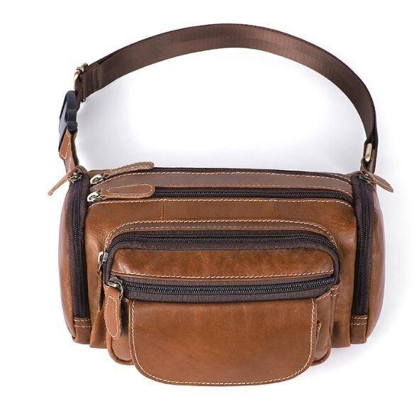 Сумка на пояс объемная Vintage 14695 Коричневая Киев - изображение 1