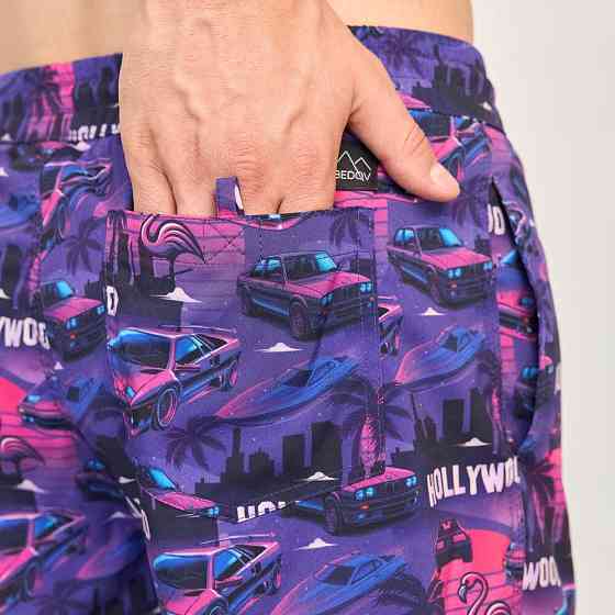 Принтовані чоловічі шорти для плавання Pobedov Pool day Hollywood Київ