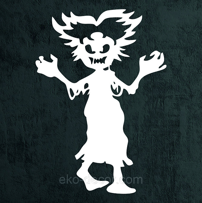 Декоративне настінне Панно «Сілует дітей. Гелловін», Декор на стіну 70*50 см, Білий Київ - фото 7