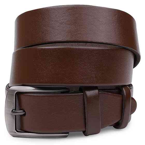 Добротный кожаный ремень для мужчин Vintage 20707 Коричневый Киев