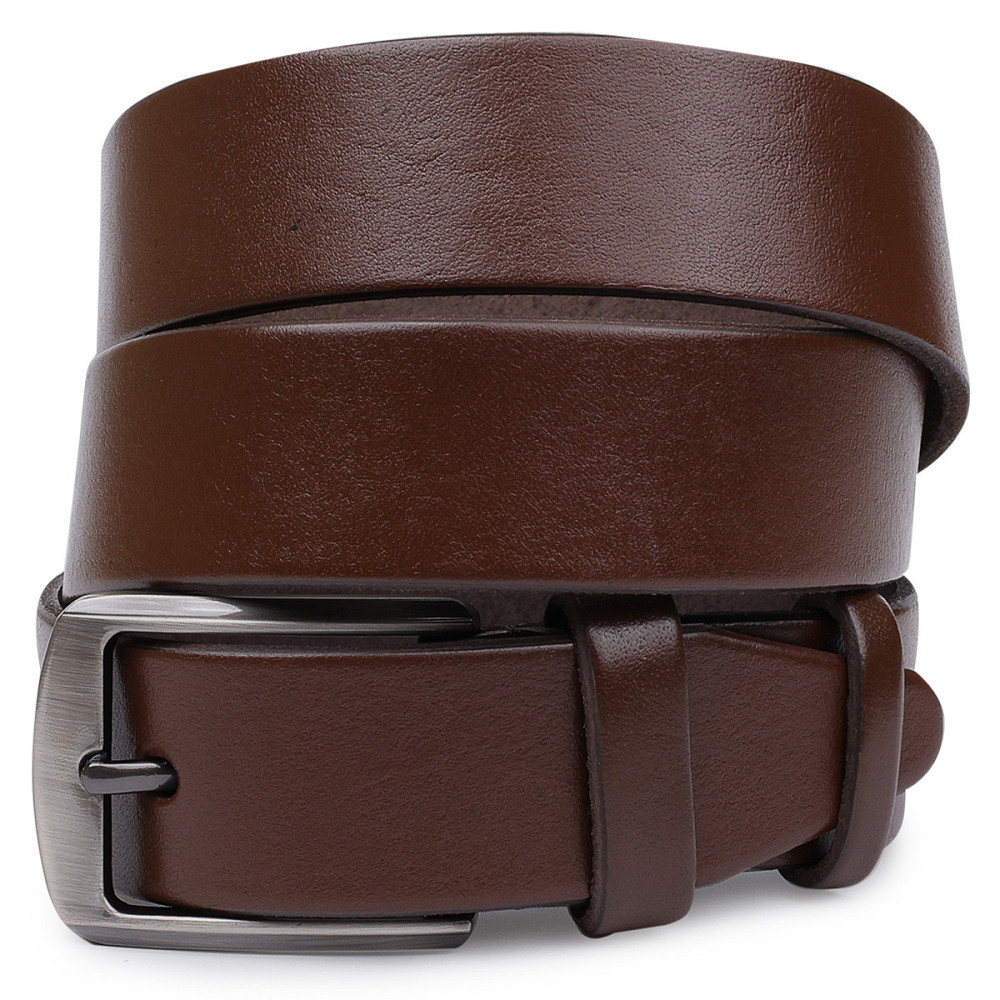 Добротный кожаный ремень для мужчин Vintage 20707 Коричневый Киев - изображение 1