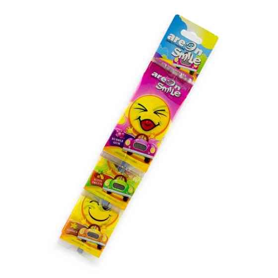 Ароматизатор на зеркало сухой areon smile dry смайлик mix (планшет 15шт) Мукачево