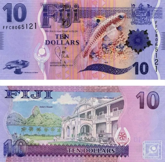 Фіджі Фиджи 10 доларів .2012р UNC Р-116 Полтава