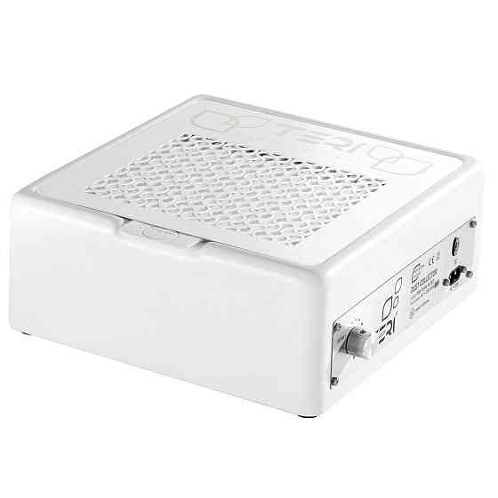 Настольная маникюрная вытяжка Teri Turbo M черная белая (решетка золото) Киев