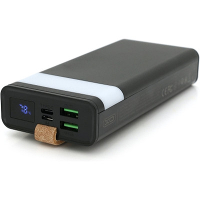 Батарея універсальна XO 20000mAh, PD/20W, QC/22.5W, flashlight, Micro-USB, Type-C, USB-A*2, black (XO-PR129 / 29303) Вінниця - фото 1