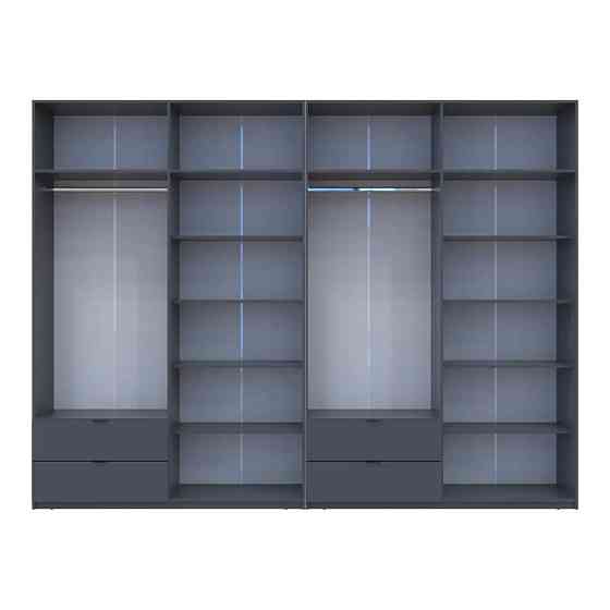 Шафа для одягу Doros Лукас Графіт 4+4 ДСП 320х50х240 DRS-011700 (42005129) Львів