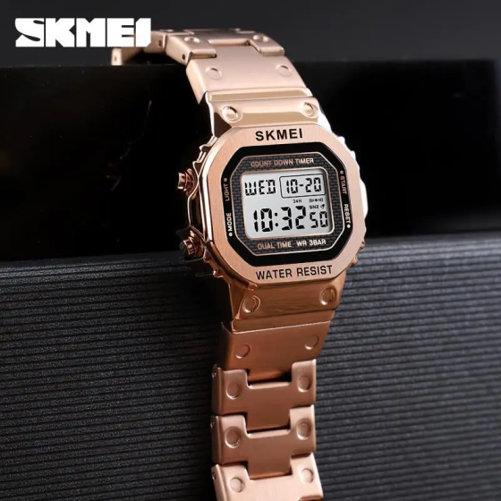 Женские спортивные часы Skmei 1433 Singapore Розовое золото Киев