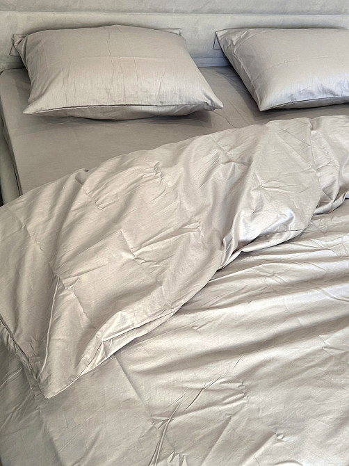 Ecotton Комплект наволочок Ecotton 70х70 см із сатину 2 шт (арт. 15-4503 Chateau Grey) молочно- Коломия - фото 2