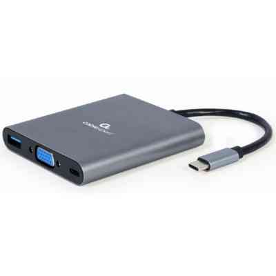 Концентратор Cablexpert USB-C 6-in-1 (Hub3.1/HDMI/VGA/PD/card-reader/audio) (A-CM-COMBO6-01) Вінниця