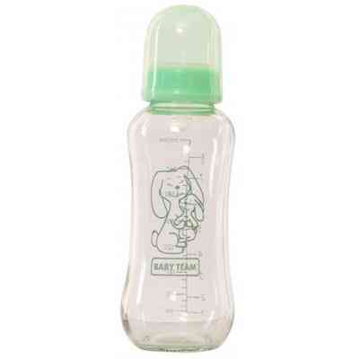 Бутылочка для кормления Baby Team Cтеклянная, 250мл 0+ (1211) Винница