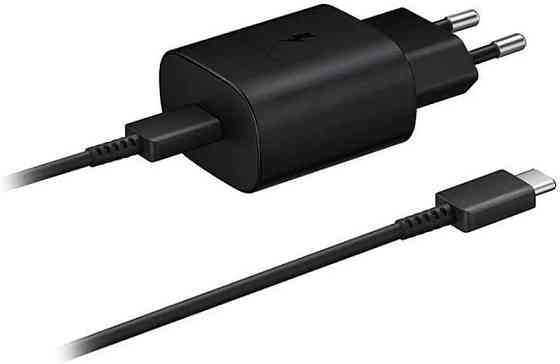 Швидкий зарядний пристрій Samsung 25W (EP-TA800) USB-C чорний з кабелем Київ
