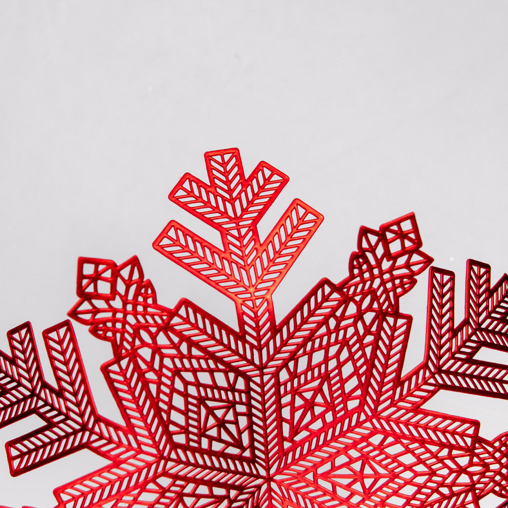 Коврик для столу Snowflake 38 см, червоне золото Київ - фото 3