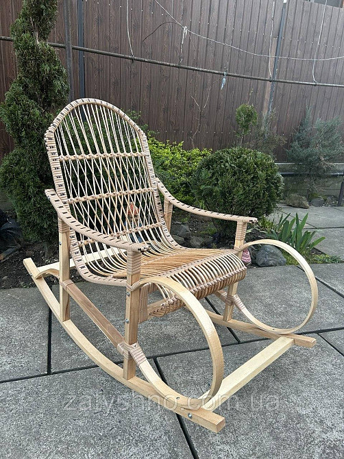 Крісло гойдалка плетена з лози Київ - фото 7